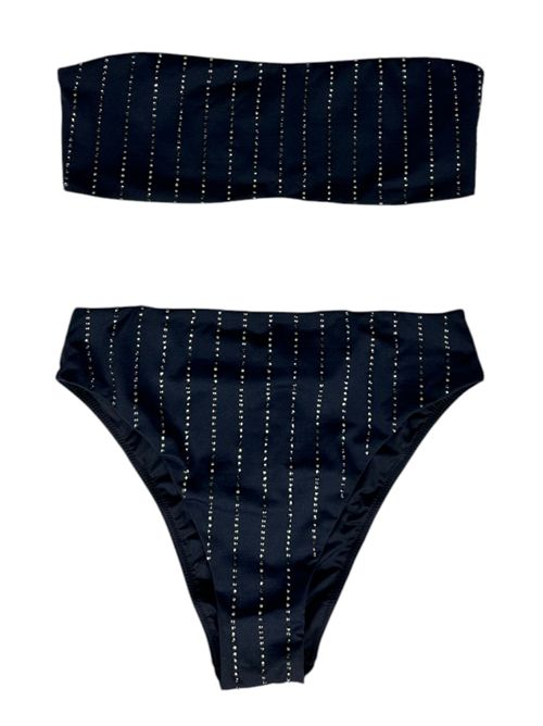 costume donna fascia strass nero MC2 Saint Barth | REBBY+SIBILLA STRASS STRIPES00